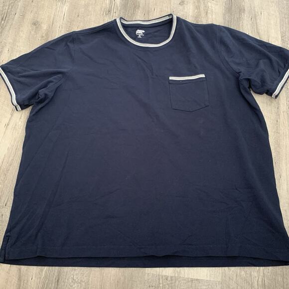 Lands End T-Shirt Mens Size XXL Blue Ringer Short Sleeve Crewneck Mesh - Picture 6 of 6